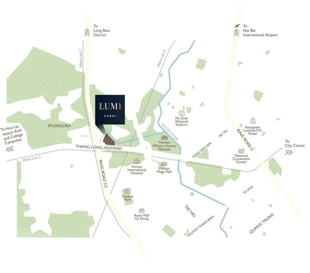 Vị trí Lumi Hà Nội – Trung tâm kết nối giữa hạ tầng và tiềm năng phát triển