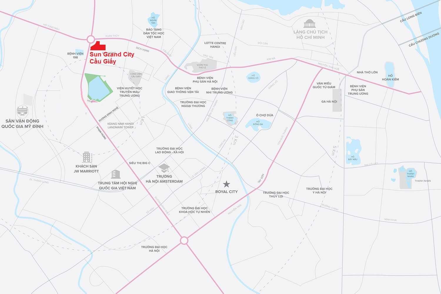 Vị Trí Sun Grand City Cầu Giấy – Kết Nối Mọi Tiện Ích